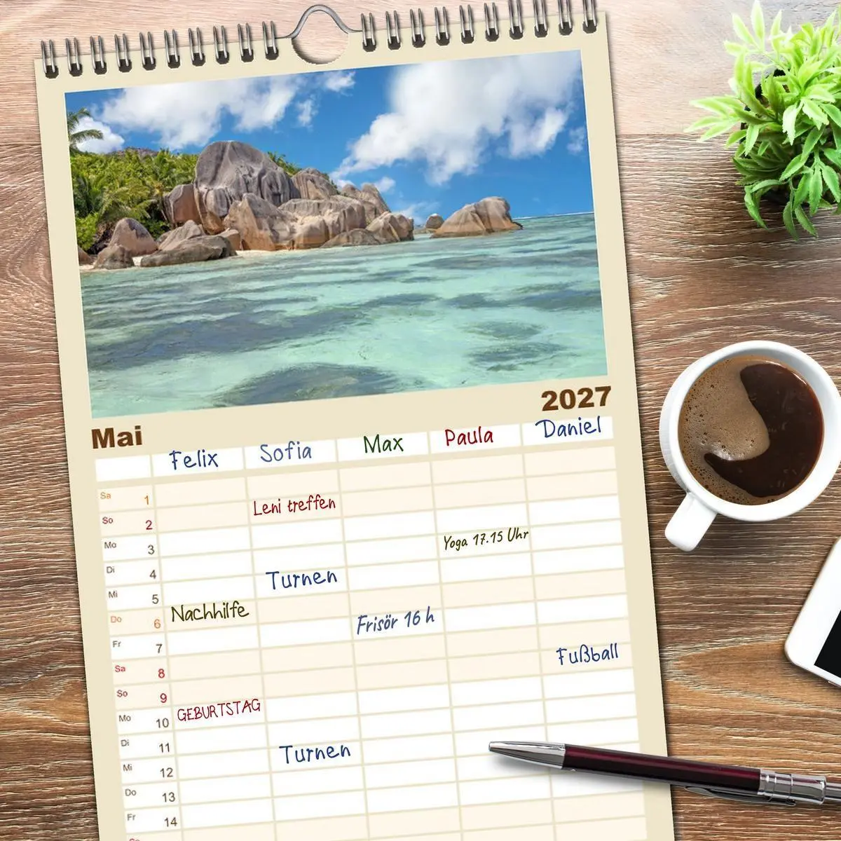 Bild: 9783516822755 | Familienplaner 2027 - Seychellen: La Digue und Mahé - zwei...
