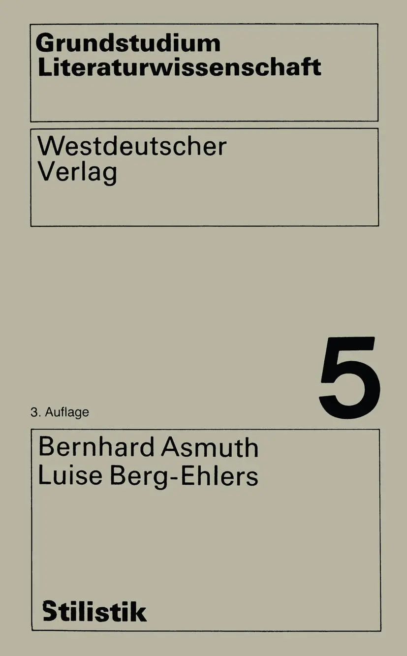 Cover: 9783531292755 | Stilistik | Bernhard Asmuth | Taschenbuch | 178 S. | Deutsch | 1978