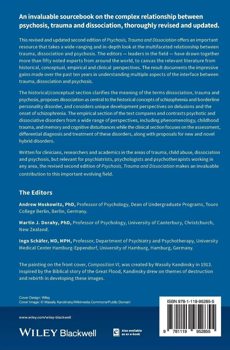 Rückseite: 9781119952855 | Psychosis, Trauma and Dissociation | Andrew Moskowitz (u. a.) | Buch