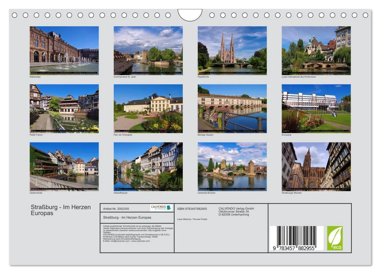 Bild: 9783457882955 | Straßburg - Im Herzen Europas (Wandkalender 2026 DIN A4 quer),...