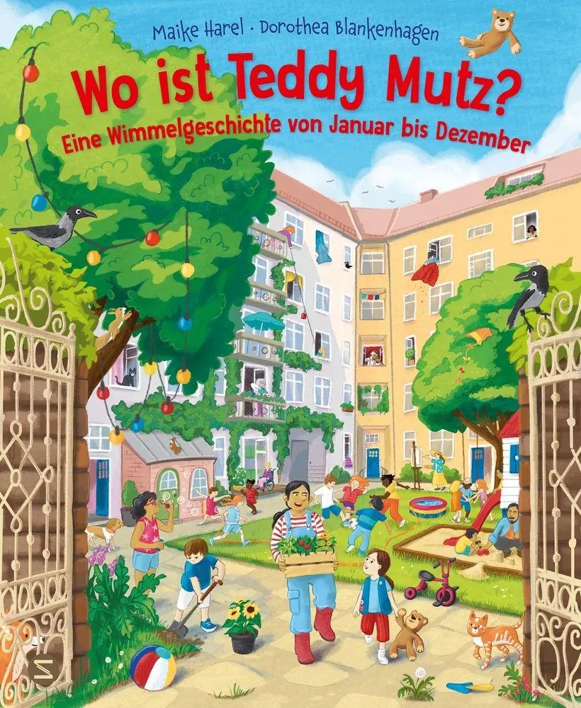 Cover: 9783505152955 | Wo ist Teddy Mutz? Eine Wimmelgeschichte von Januar bis Dezember