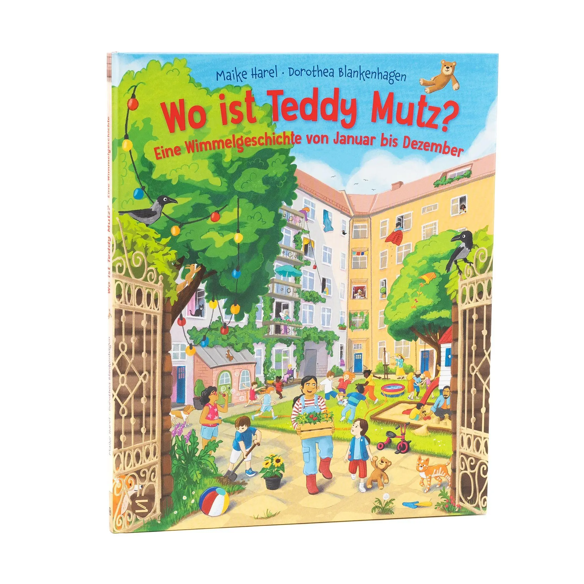 Bild: 9783505152955 | Wo ist Teddy Mutz? Eine Wimmelgeschichte von Januar bis Dezember