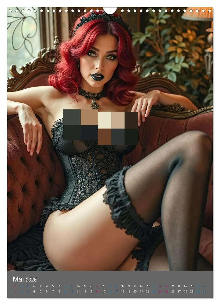 Bild: 9783516592955 | Gothic Dessous Fantasien (Wandkalender 2026 DIN A3 hoch), CALVENDO...