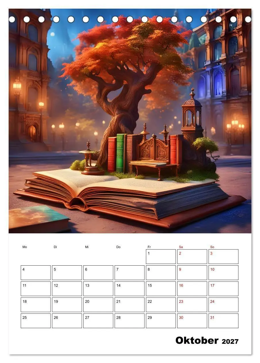 Bild: 9783569062955 | Magische surreale Buchwelten (Tischkalender 2027 DIN A5 hoch),...