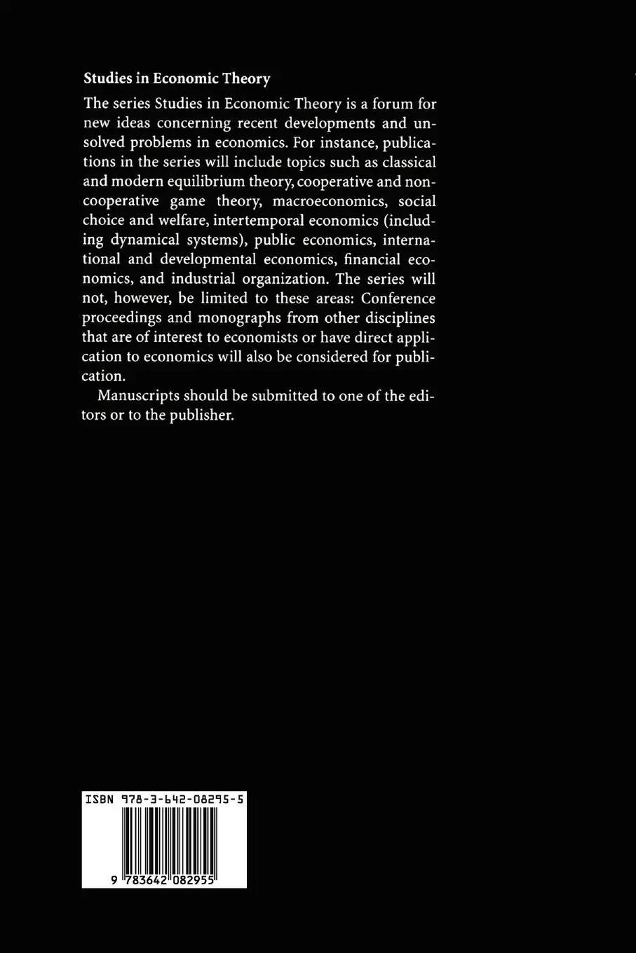 Rückseite: 9783642082955 | Endogenous Economic Fluctuations | Mordecai Kurz | Taschenbuch | xiv