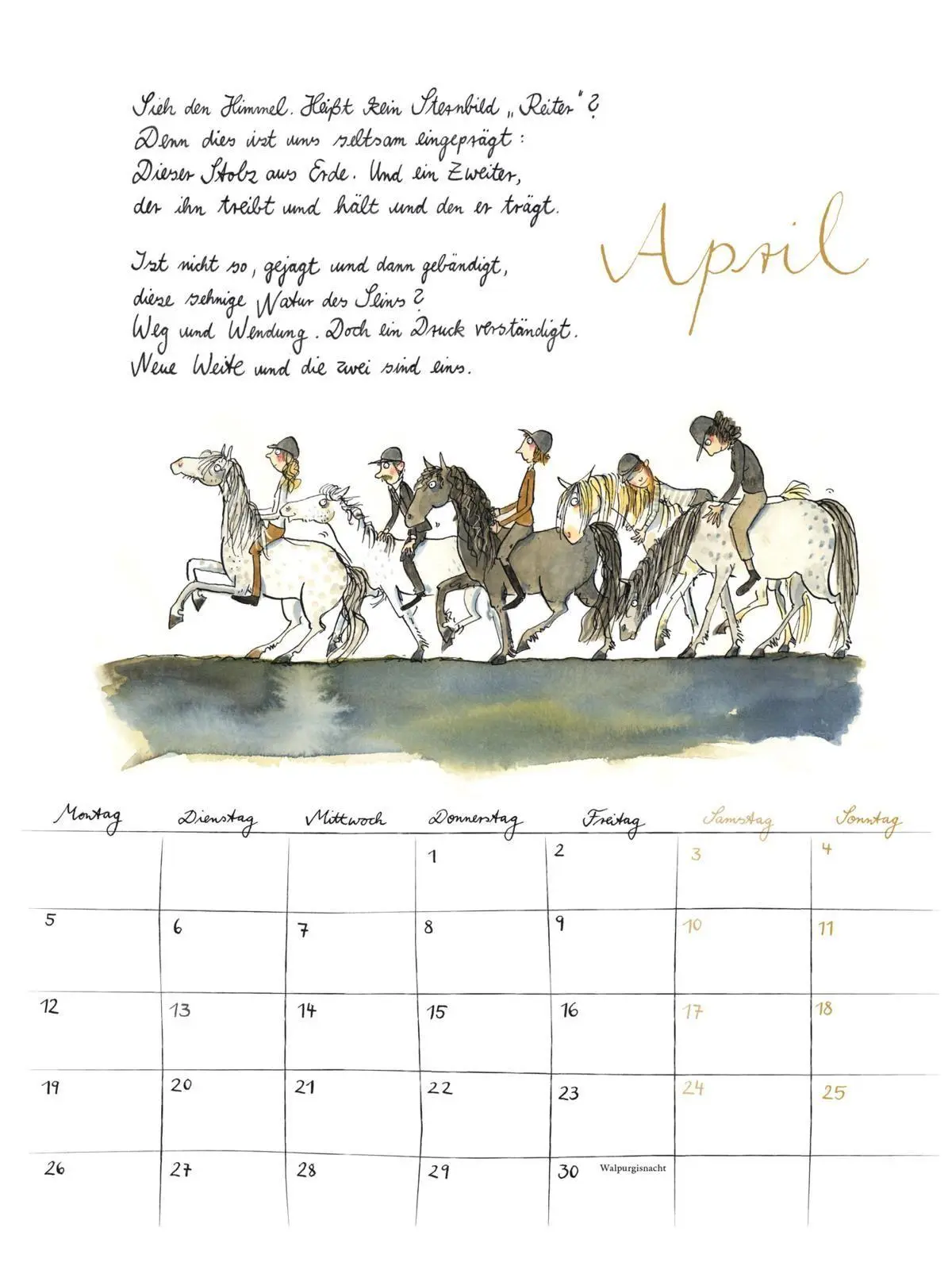 Bild: 9783830322955 | Rilke-Kalender 2027 - Wandkalender | Rainer Maria Rilke | Kalender