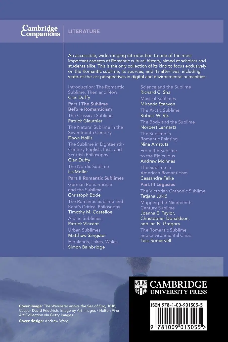 Rückseite: 9781009013055 | The Cambridge Companion to the Romantic Sublime | Cian Duffy | Buch