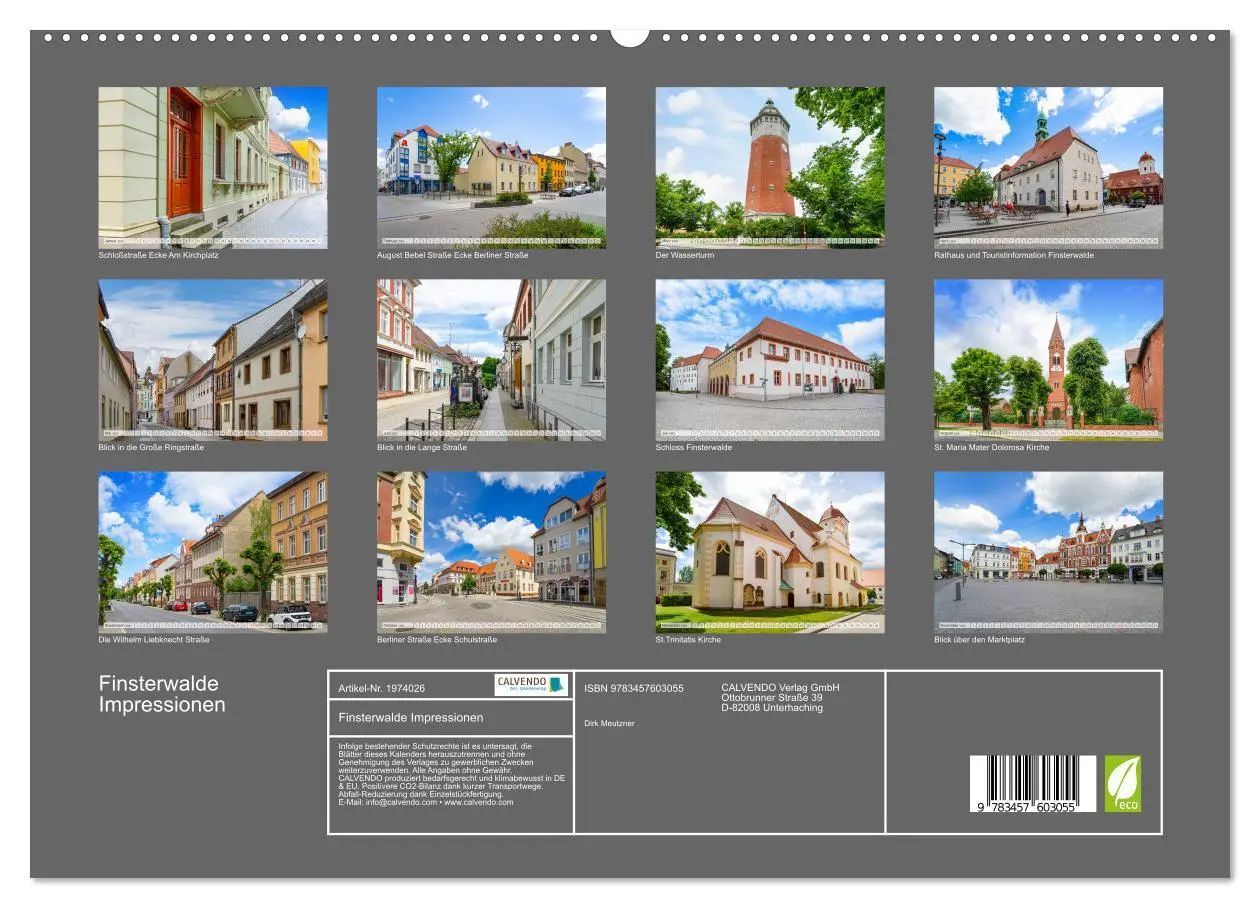 Bild: 9783457603055 | Finsterwalde Impressionen (Wandkalender 2026 DIN A2 quer), CALVENDO...