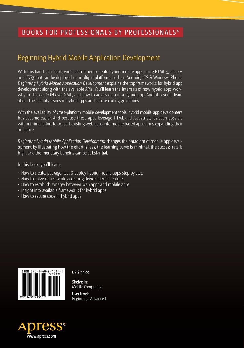 Rückseite: 9781484213155 | Beginning Hybrid Mobile Application Development | Mahesh Panhale | xix