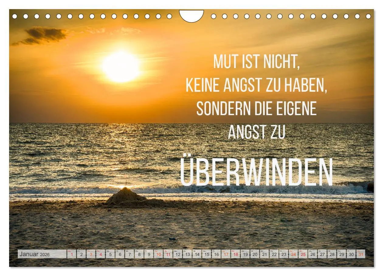 Bild: 9783457693155 | Motivation und Meer (Wandkalender 2026 DIN A4 quer), CALVENDO...