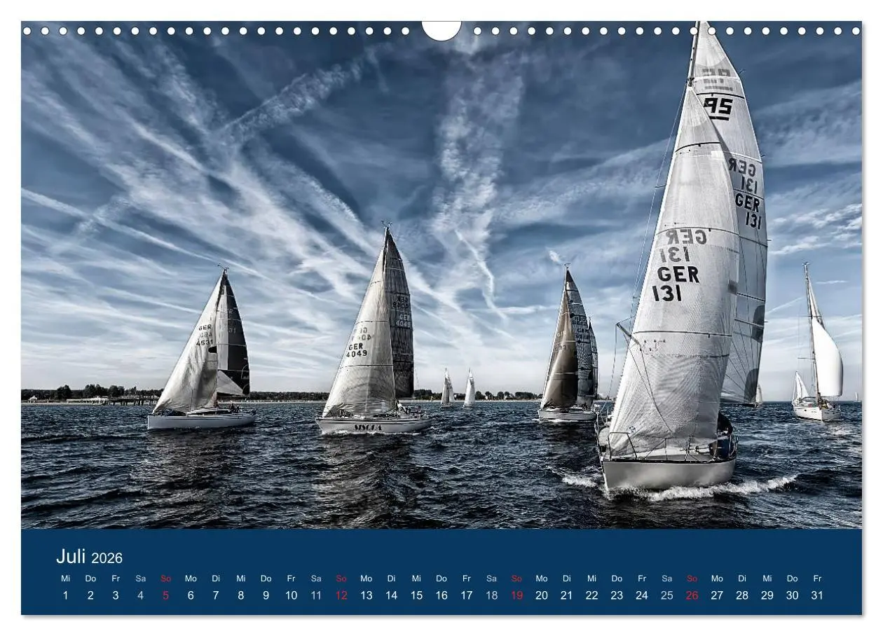 Bild: 9783516233155 | Segelregatta (Wandkalender 2026 DIN A3 quer), CALVENDO Monatskalender