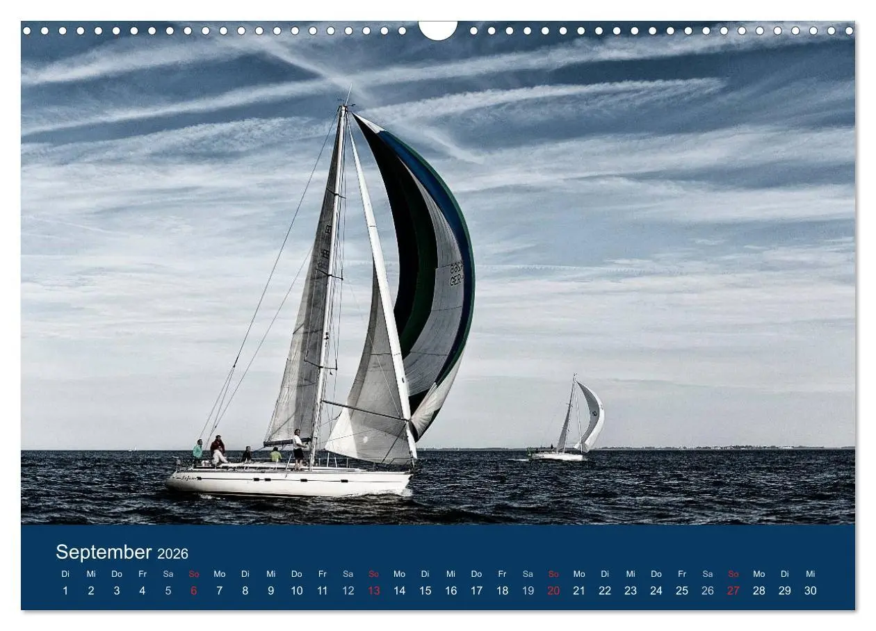 Bild: 9783516233155 | Segelregatta (Wandkalender 2026 DIN A3 quer), CALVENDO Monatskalender