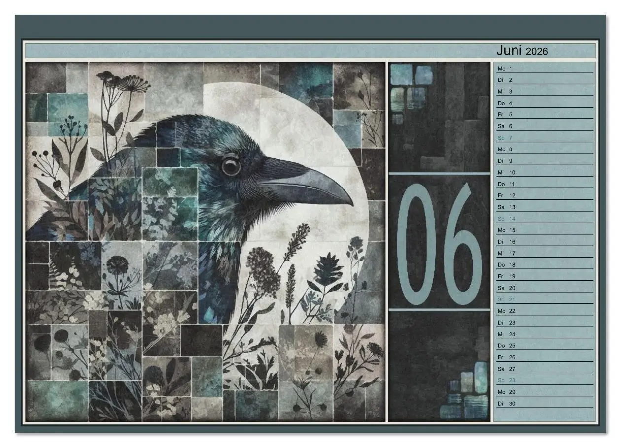 Bild: 9783516613155 | Krähen. Verborgene Farbnuancen. Kunst. (Wandkalender 2026 DIN A2...