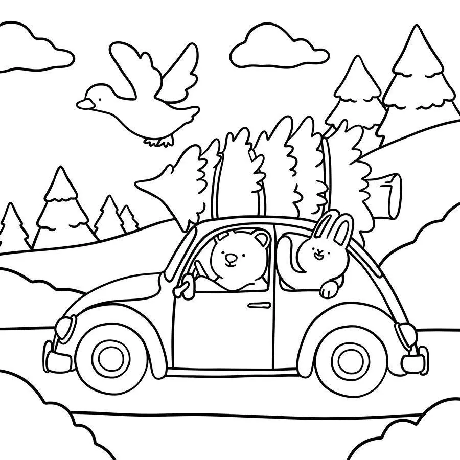 Bild: 9783735883155 | Cosy Coloring - Christmas Cottage mit Ente | Einfach niedlich ausmalen
