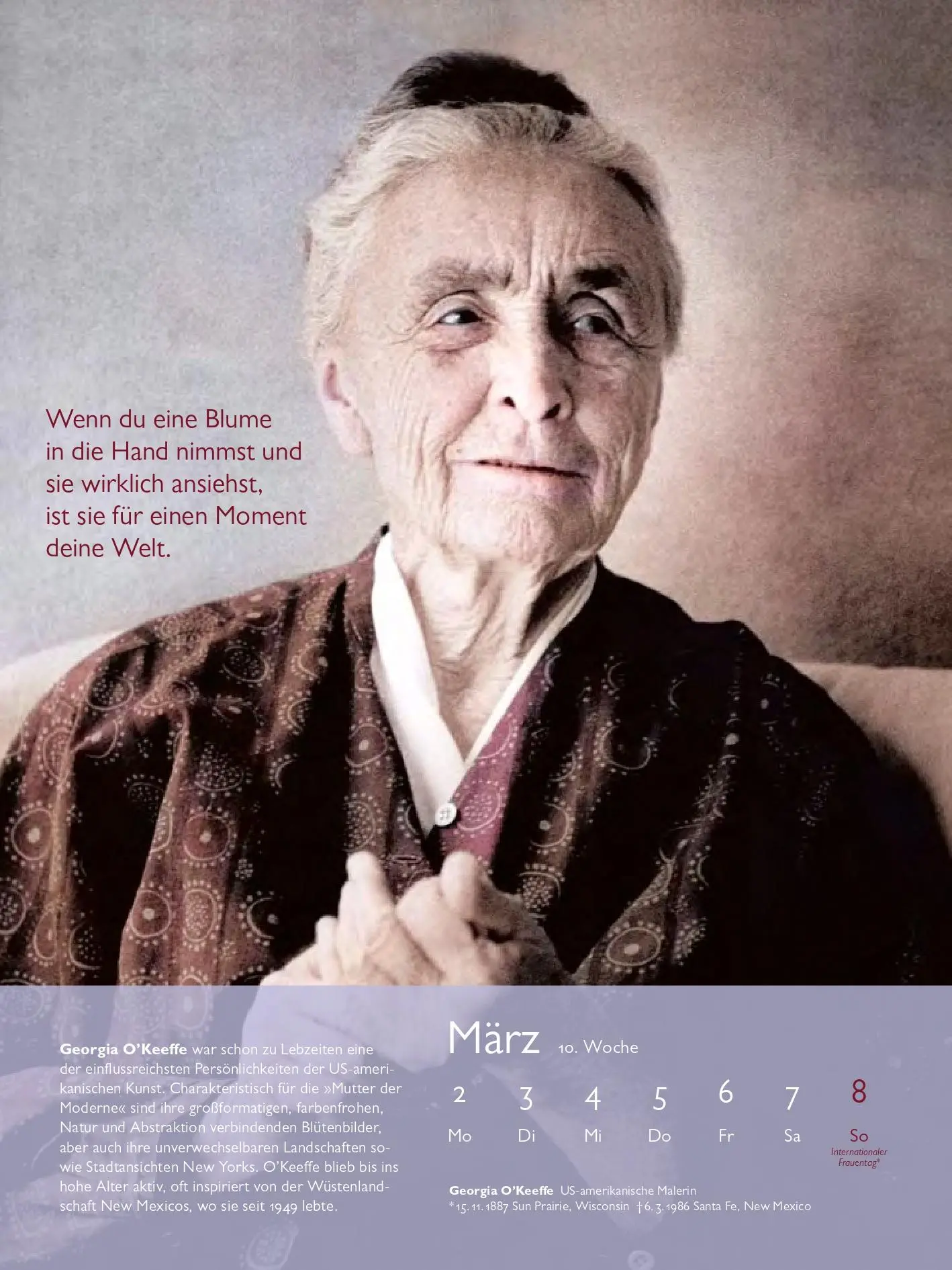 Bild: 9783869153155 | Künstlerinnen Kalender 2026. Gedanken berühmter Frauen | Nadolny