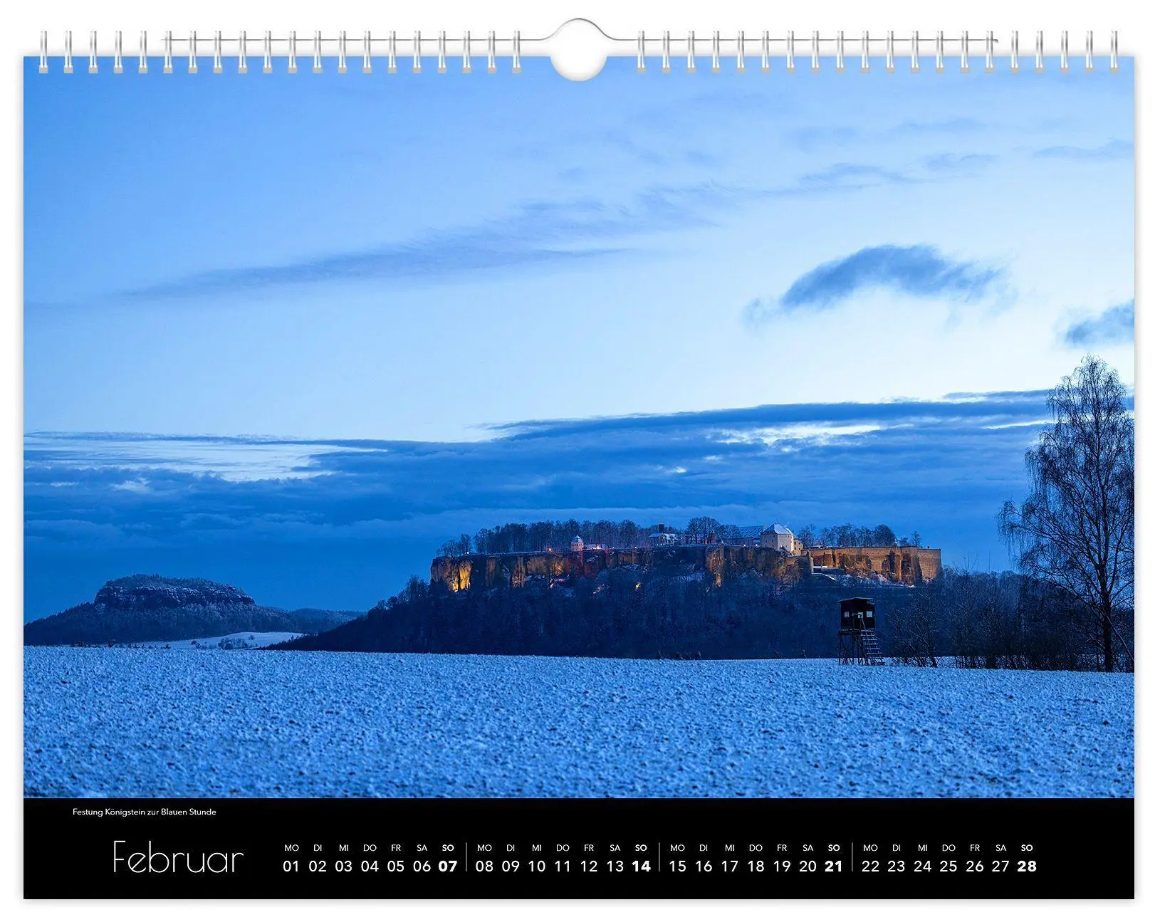 Bild: 9783912303155 | Kalender Sächsische Schweiz 2027 | 40 x 30 cm schwarzes Kalendarium
