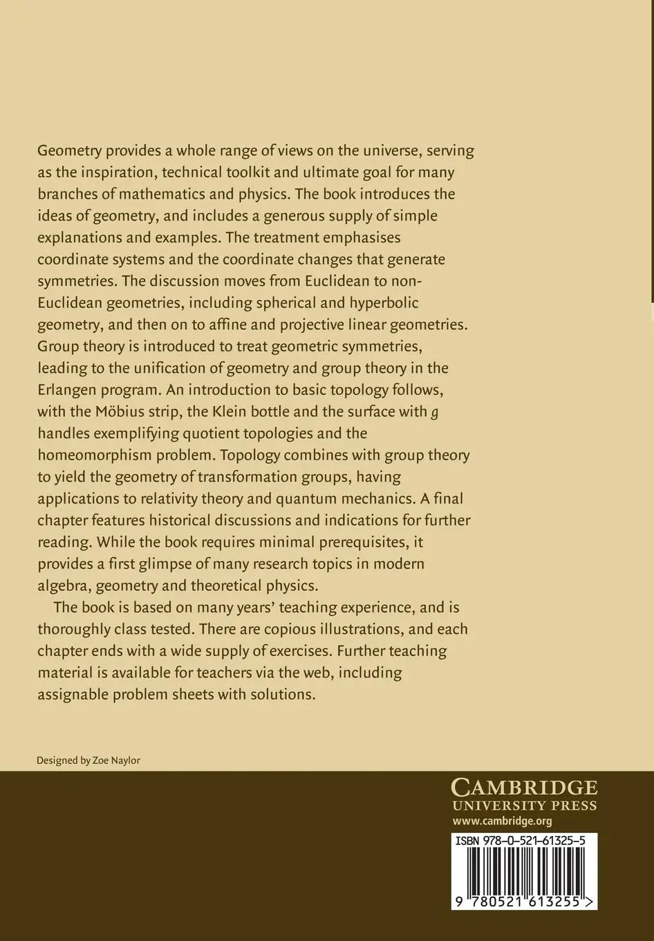 Rückseite: 9780521613255 | Geometry and Topology | Miles Reid (u. a.) | Taschenbuch | Englisch