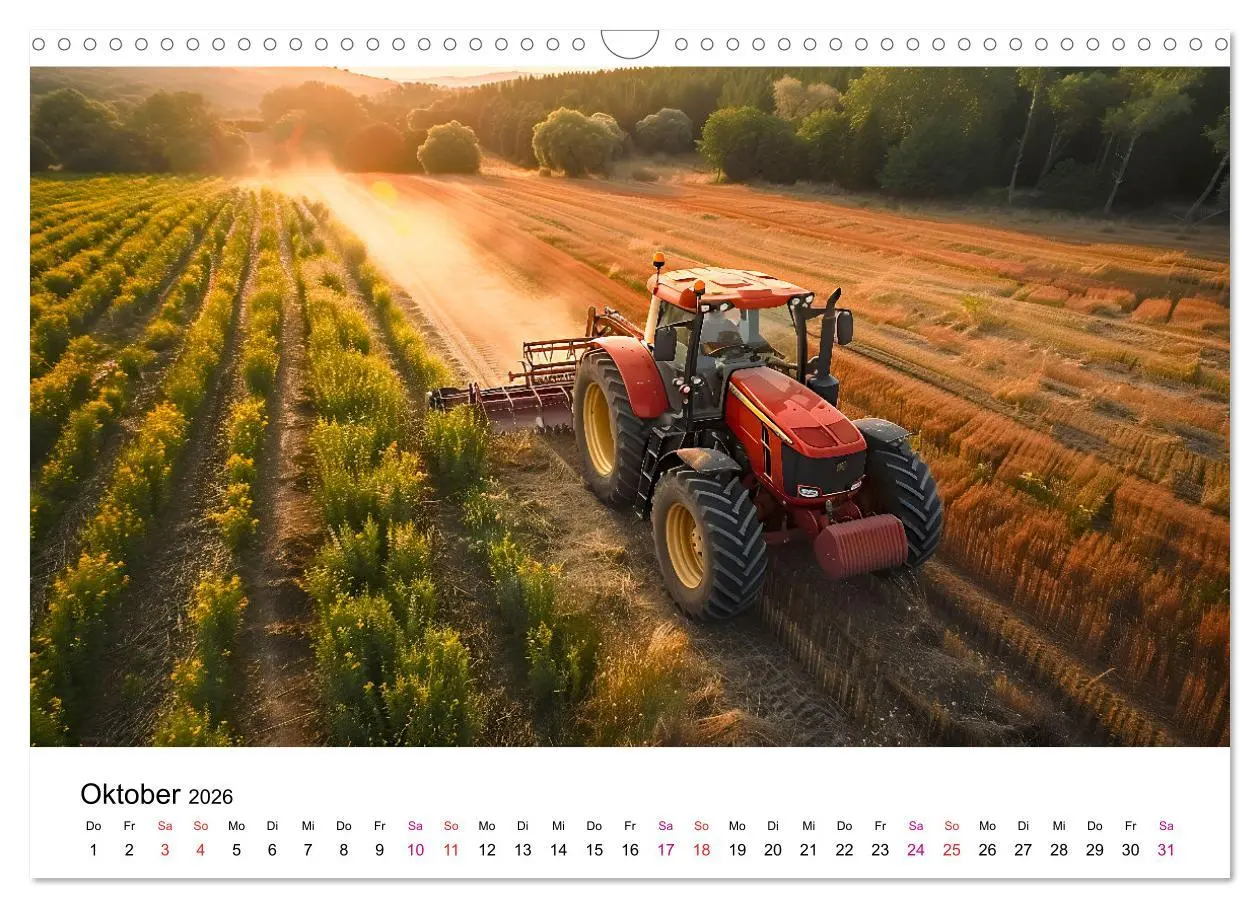 Bild: 9783457373255 | Traktoren Power (Wandkalender 2026 DIN A3 quer), CALVENDO...
