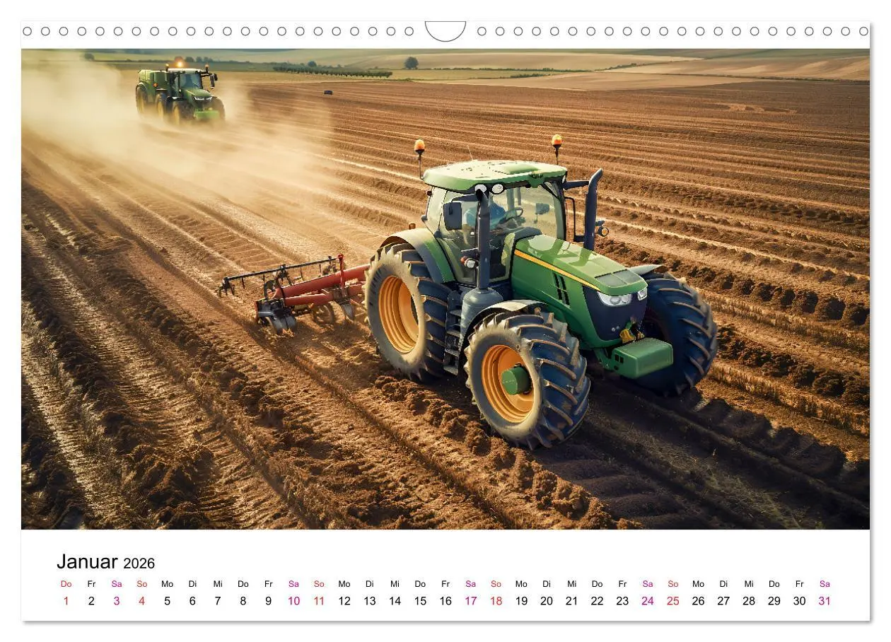 Bild: 9783457373255 | Traktoren Power (Wandkalender 2026 DIN A3 quer), CALVENDO...