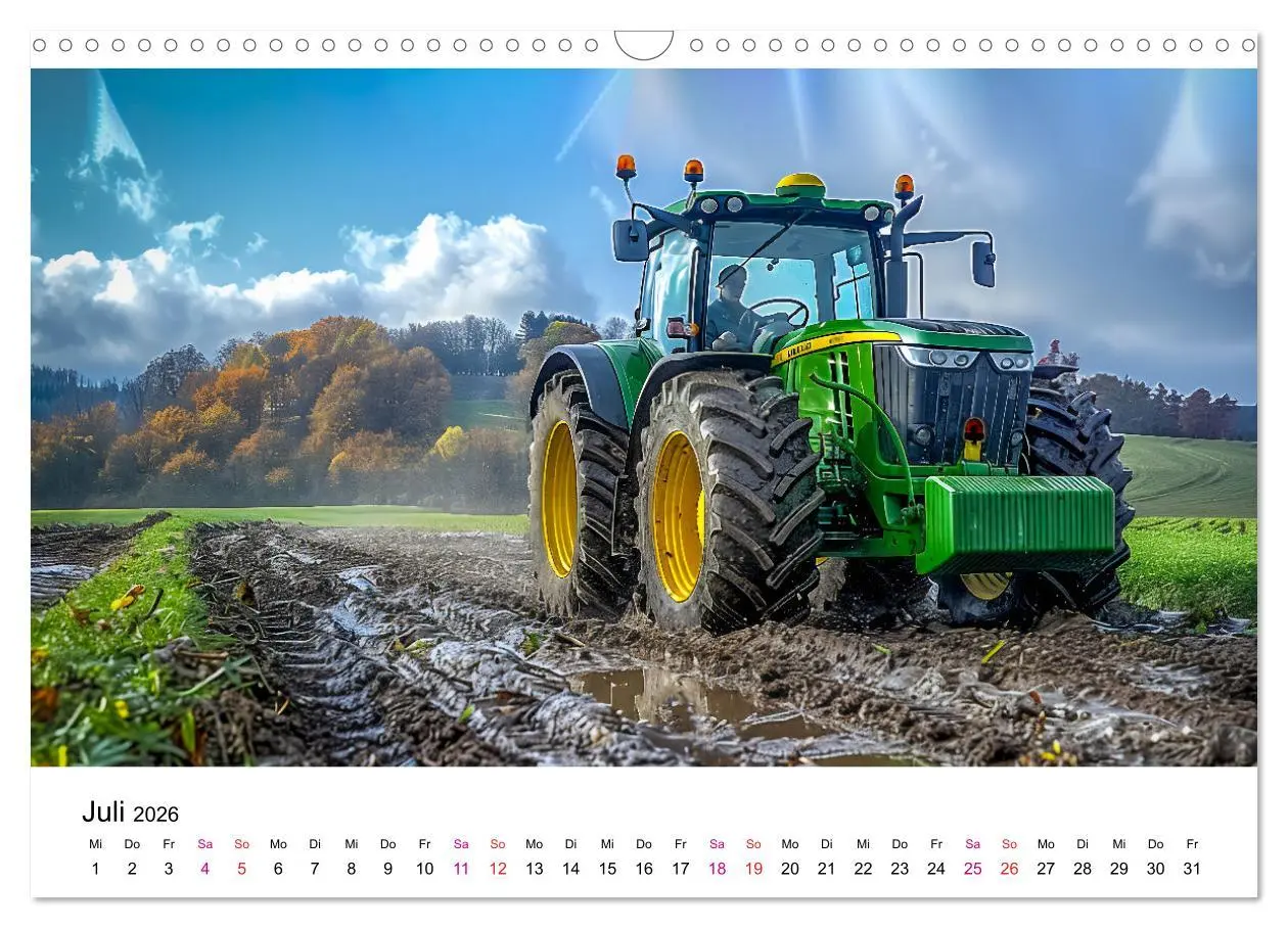 Bild: 9783457373255 | Traktoren Power (Wandkalender 2026 DIN A3 quer), CALVENDO...