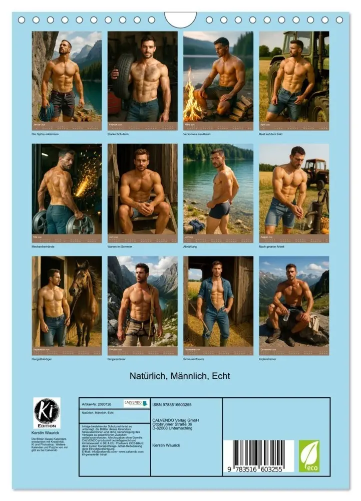 Bild: 9783516603255 | Natürlich, Männlich, Echt (Wandkalender 2026 DIN A4 hoch), CALVENDO...