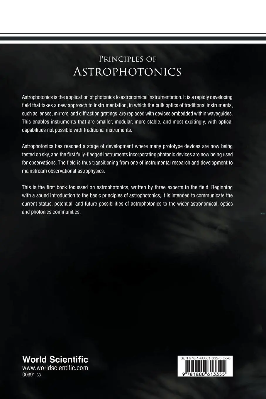 Rückseite: 9781800613355 | PRINCIPLES OF ASTROPHOTONICS | Joss Bland-Hawthorn &amp; Sergi Simon Ellis