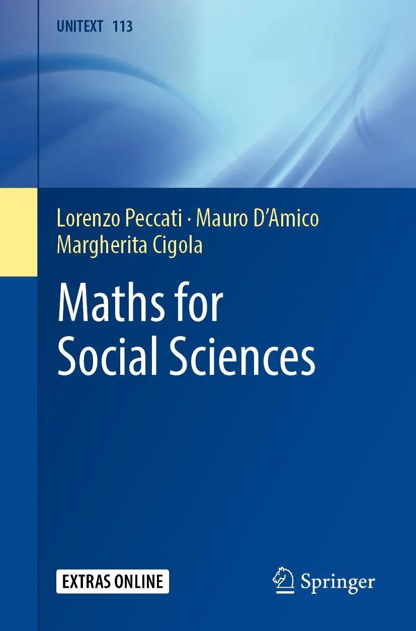 Cover: 9783030023355 | Maths for Social Sciences | Lorenzo Peccati (u. a.) | Taschenbuch | xi