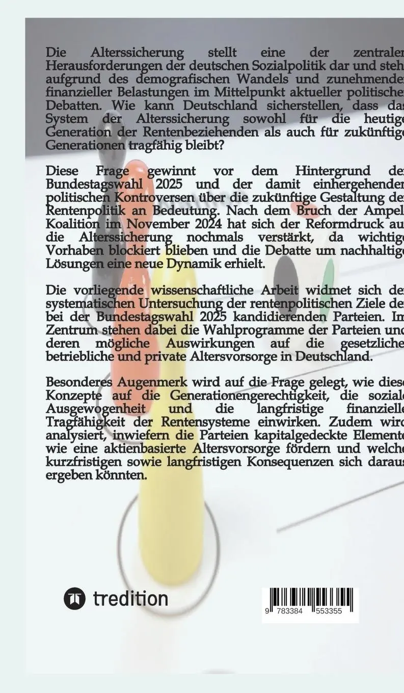 Rückseite: 9783384553355 | Die Rentenpolitik der Parteien zur Bundestagswahl 2025: Analyse und...