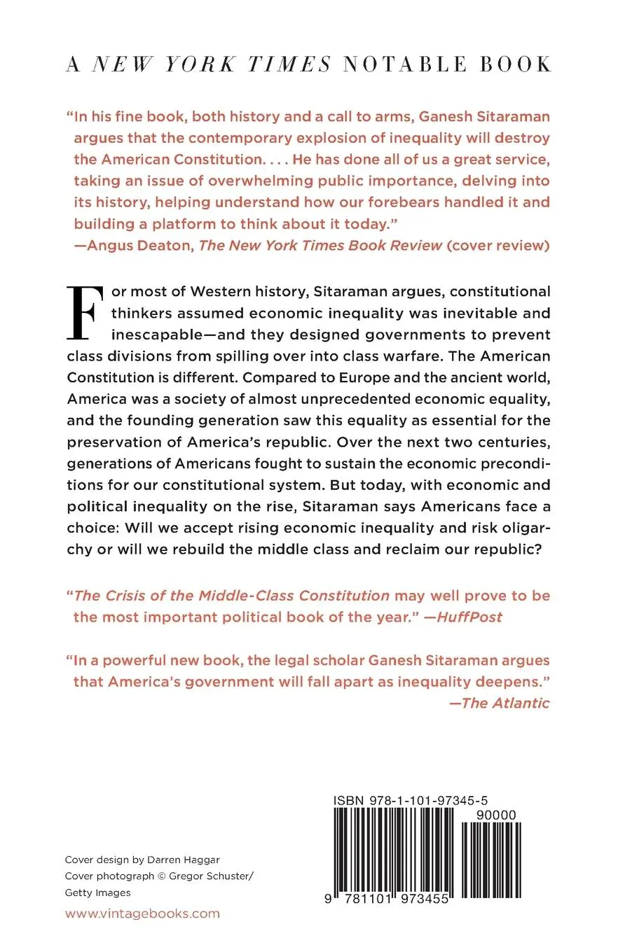 Rückseite: 9781101973455 | The Crisis of the Middle-Class Constitution | Ganesh Sitaraman | Buch