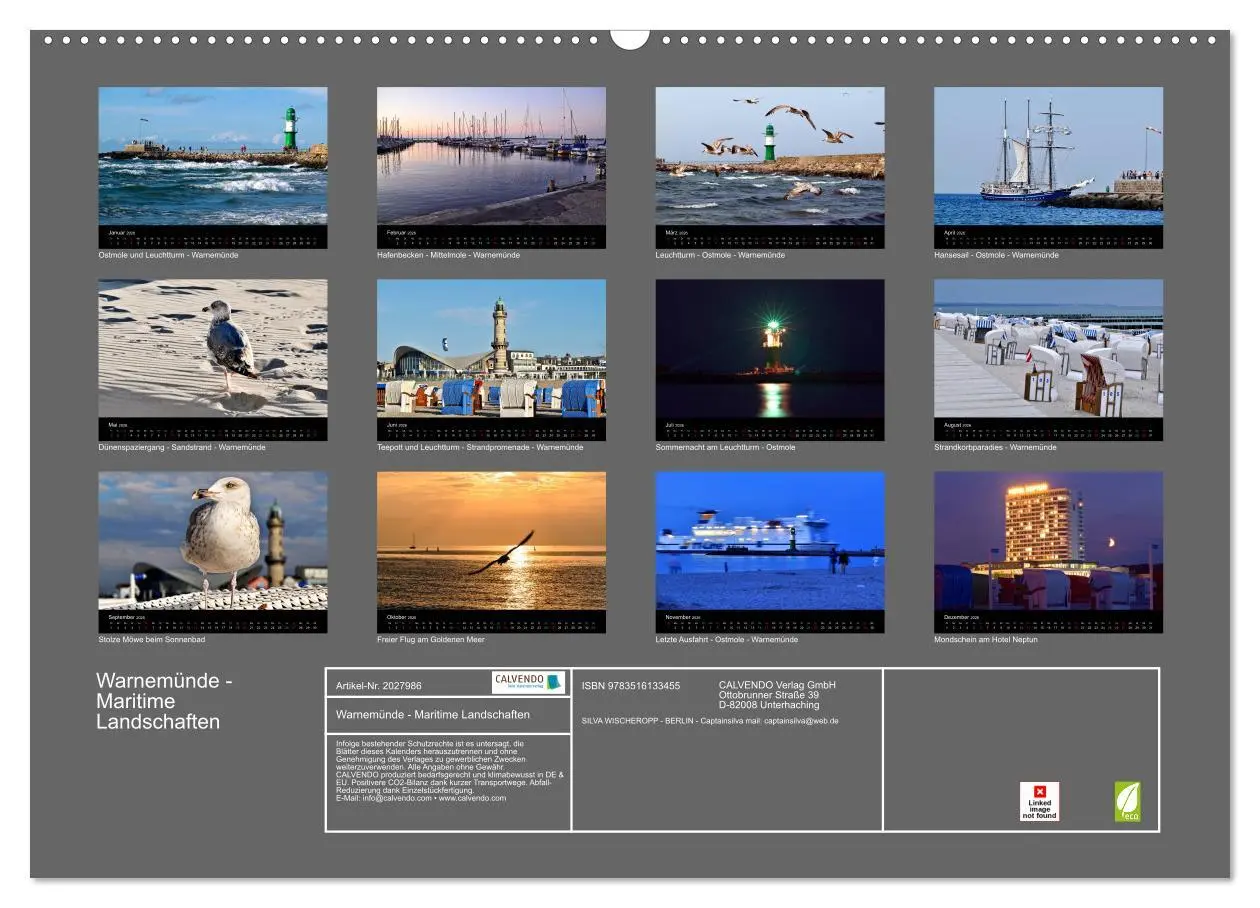 Bild: 9783516133455 | Warnemünde - Maritime Landschaften (Wandkalender 2026 DIN A2 quer),...