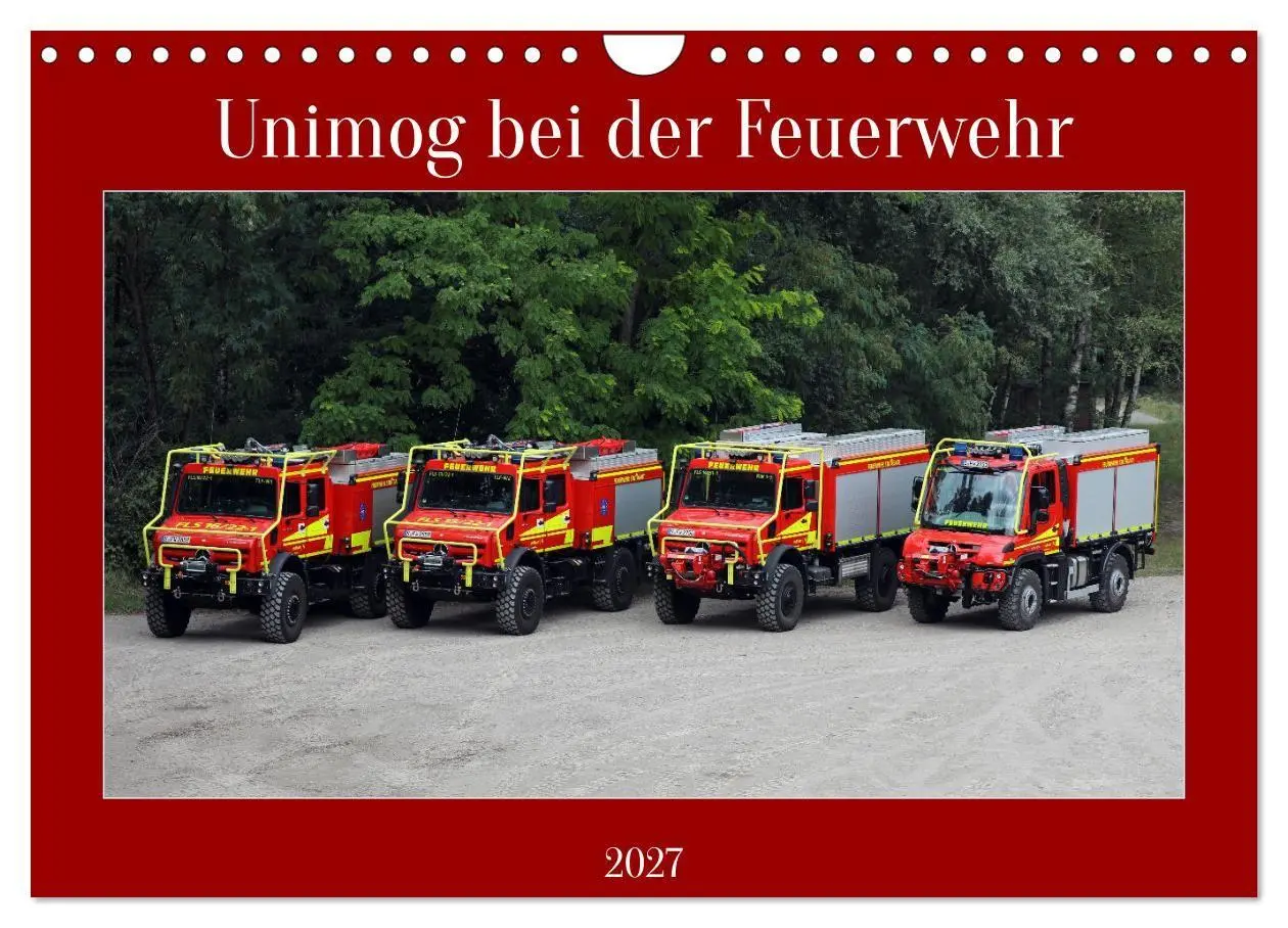 Cover: 9783569223455 | Unimog bei der Feuerwehr (Wandkalender 2027 DIN A4 quer), CALVENDO...