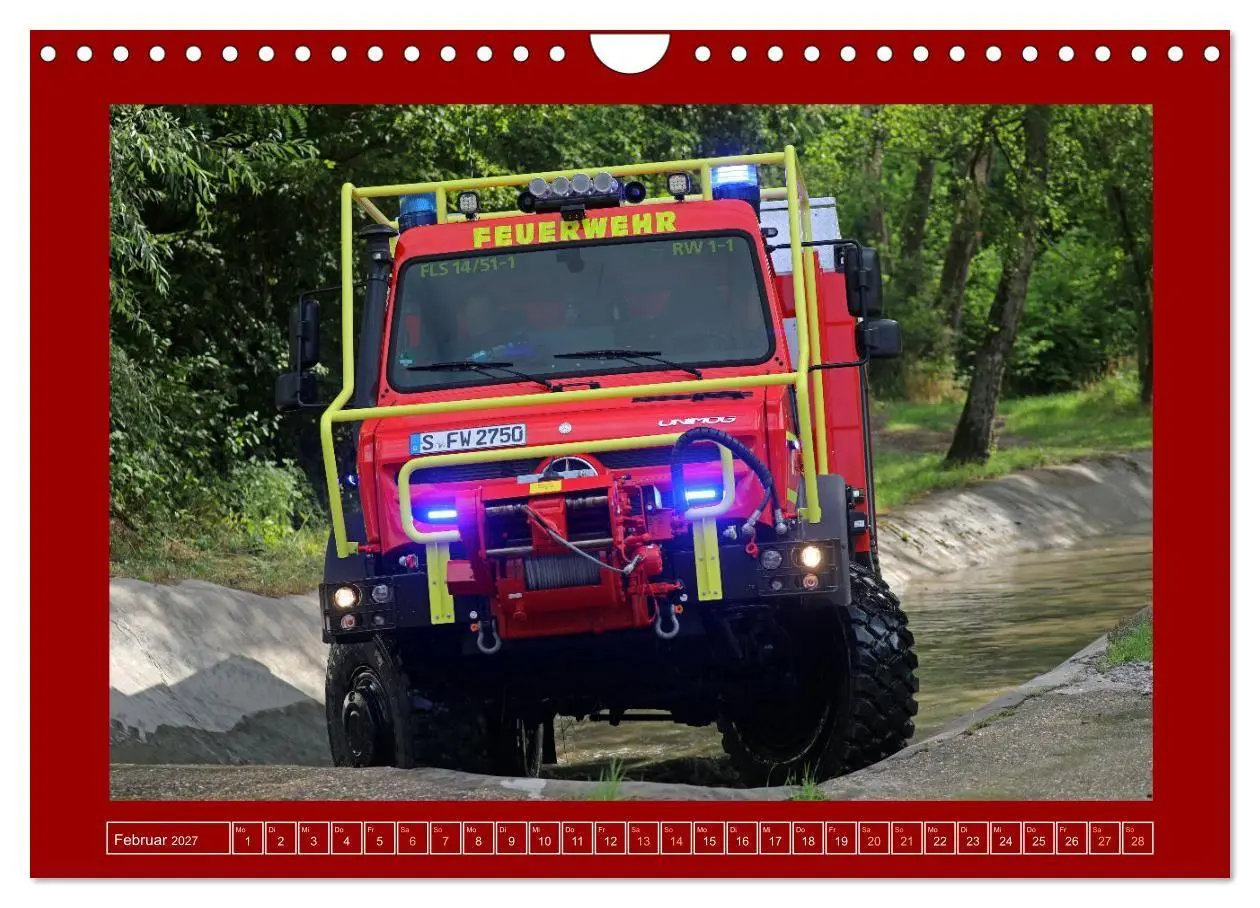 Bild: 9783569223455 | Unimog bei der Feuerwehr (Wandkalender 2027 DIN A4 quer), CALVENDO...