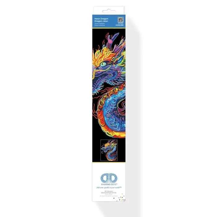 Bild: 4895225943555 | DIAMOND DOTZ - Diamond Painting Neon Drache | Kit (Bastelset) | 2025