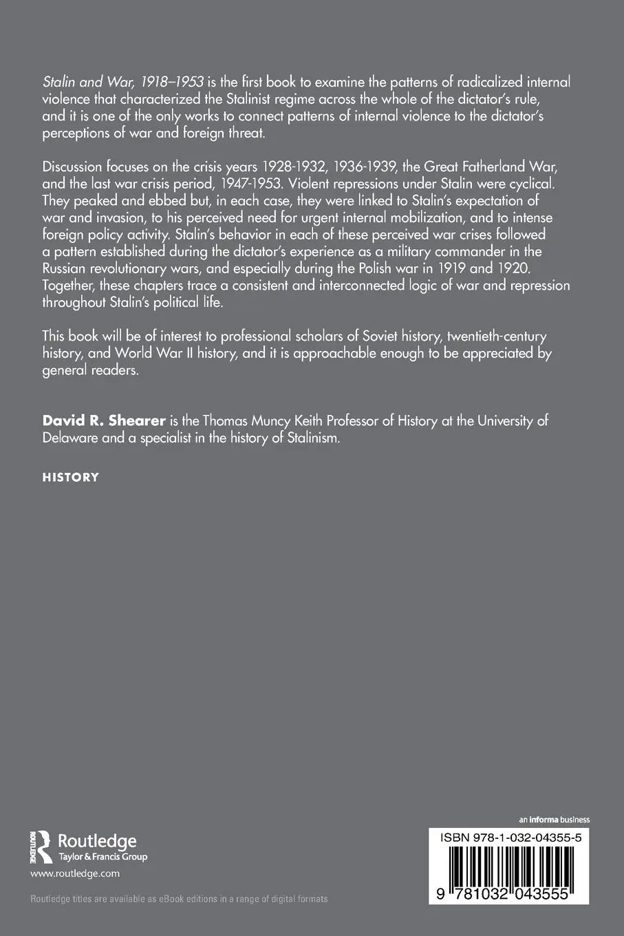 Rückseite: 9781032043555 | Stalin and War, 1918-1953 | David R. Shearer | Taschenbuch | Englisch
