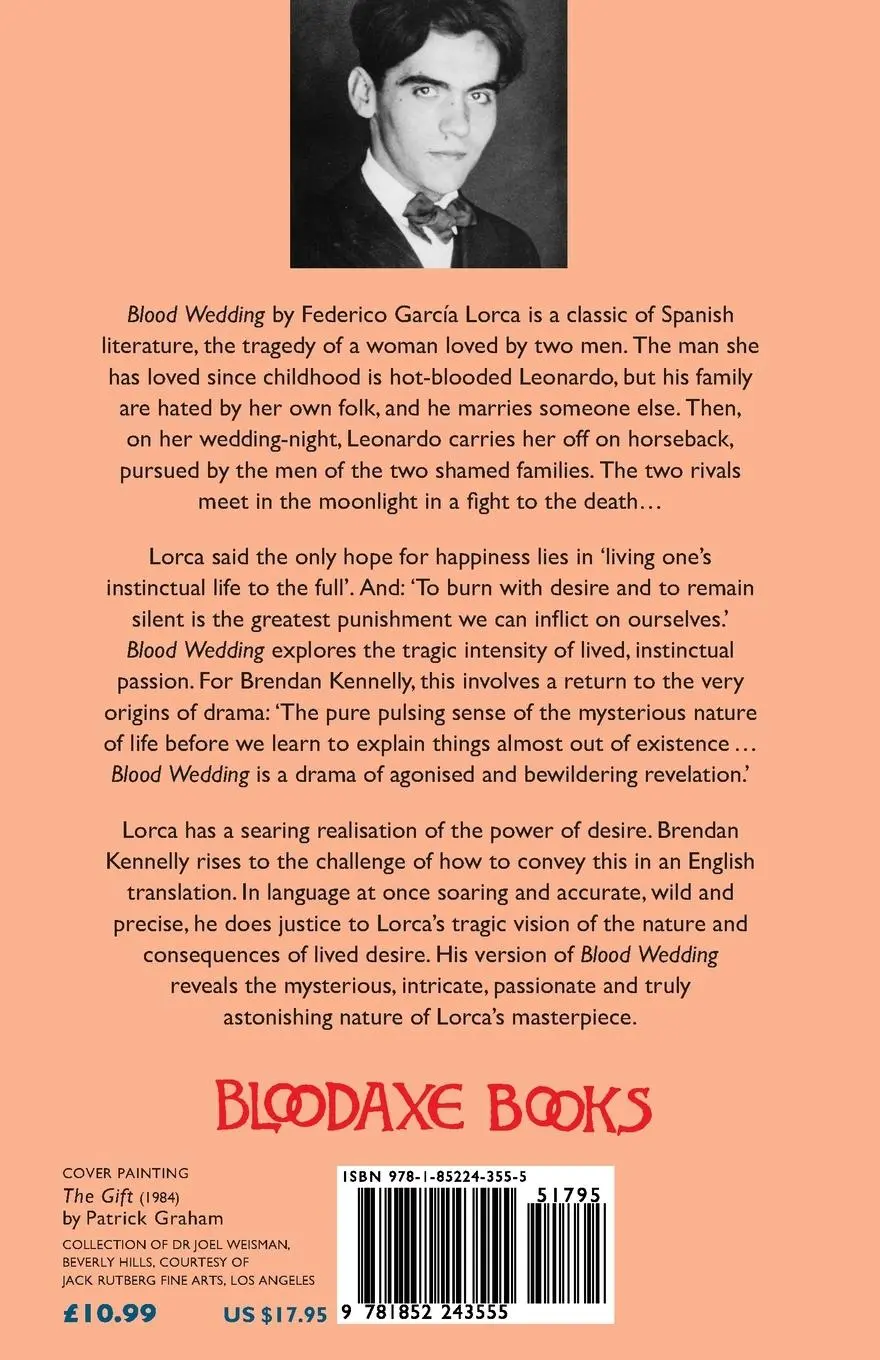 Rückseite: 9781852243555 | Blood Wedding | Bodas de Sangre | Federico García Lorca | Taschenbuch