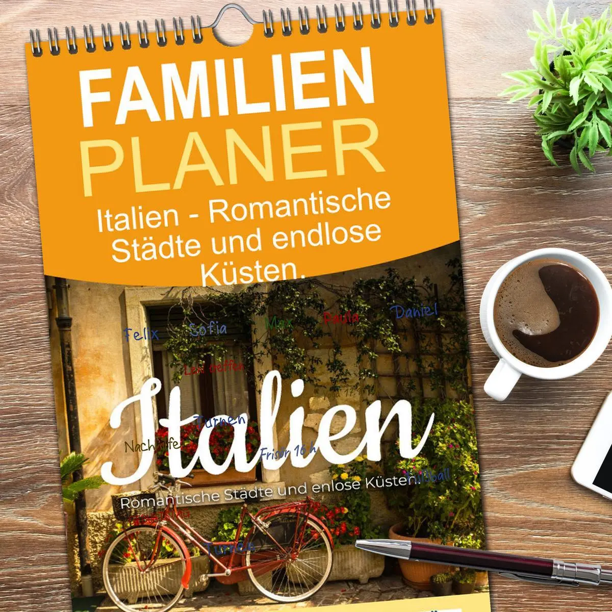 Bild: 9783457103555 | Familienplaner 2025 - Italien - Romantische Städte und endlose...