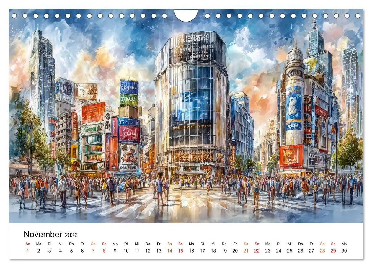 Bild: 9783516743555 | Stadtpoesie in sanften Farben (Wandkalender 2026 DIN A4 quer),...