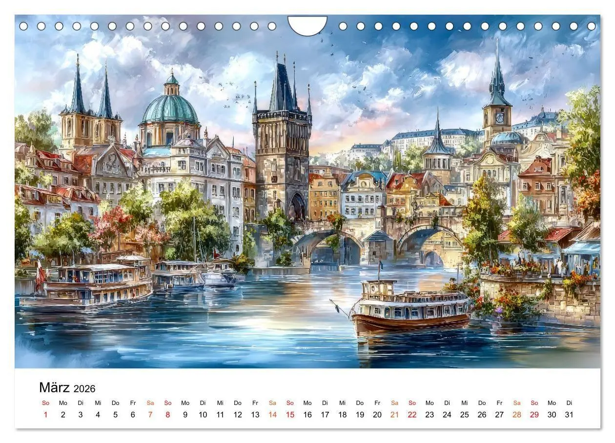 Bild: 9783516743555 | Stadtpoesie in sanften Farben (Wandkalender 2026 DIN A4 quer),...