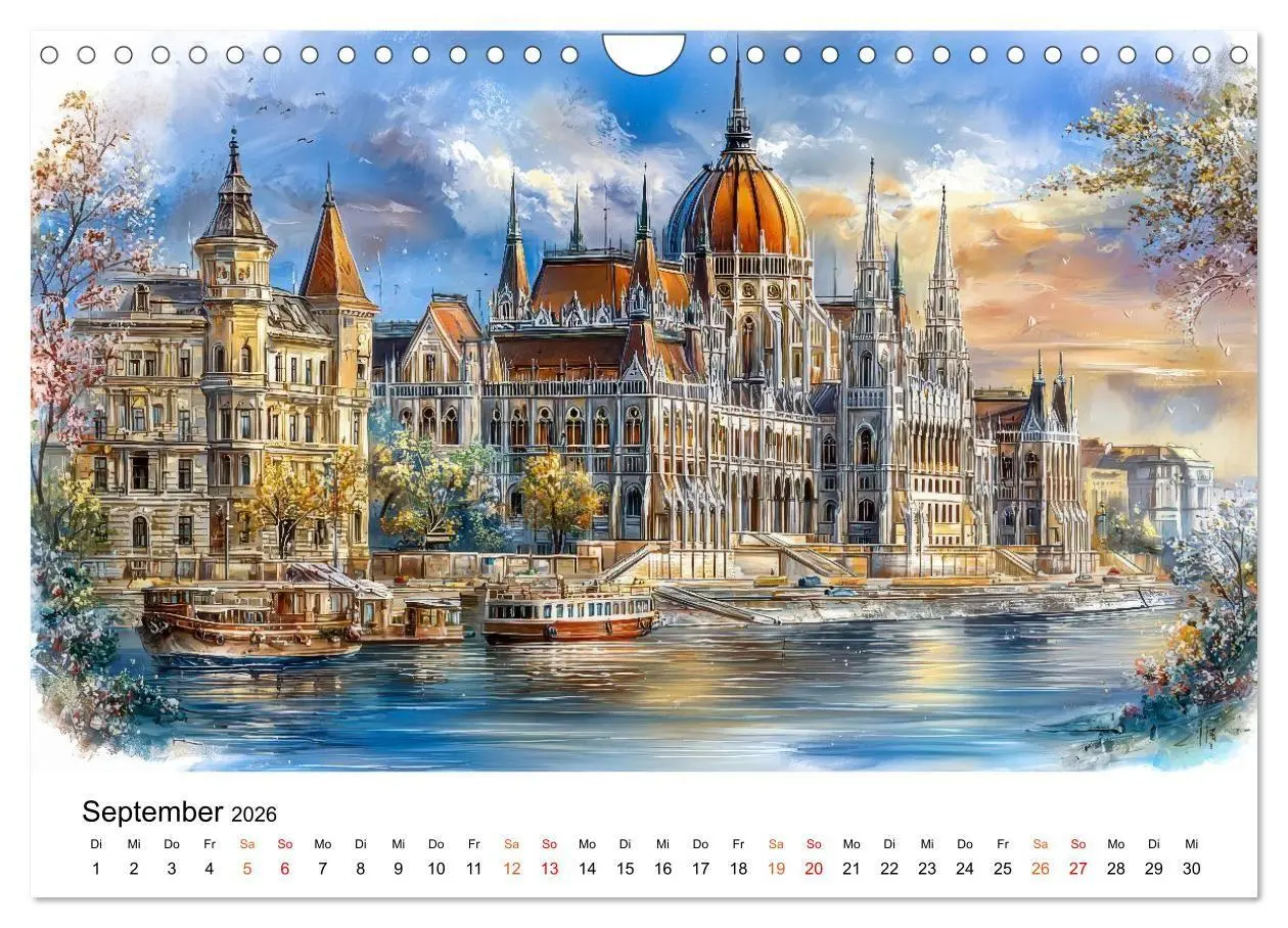 Bild: 9783516743555 | Stadtpoesie in sanften Farben (Wandkalender 2026 DIN A4 quer),...