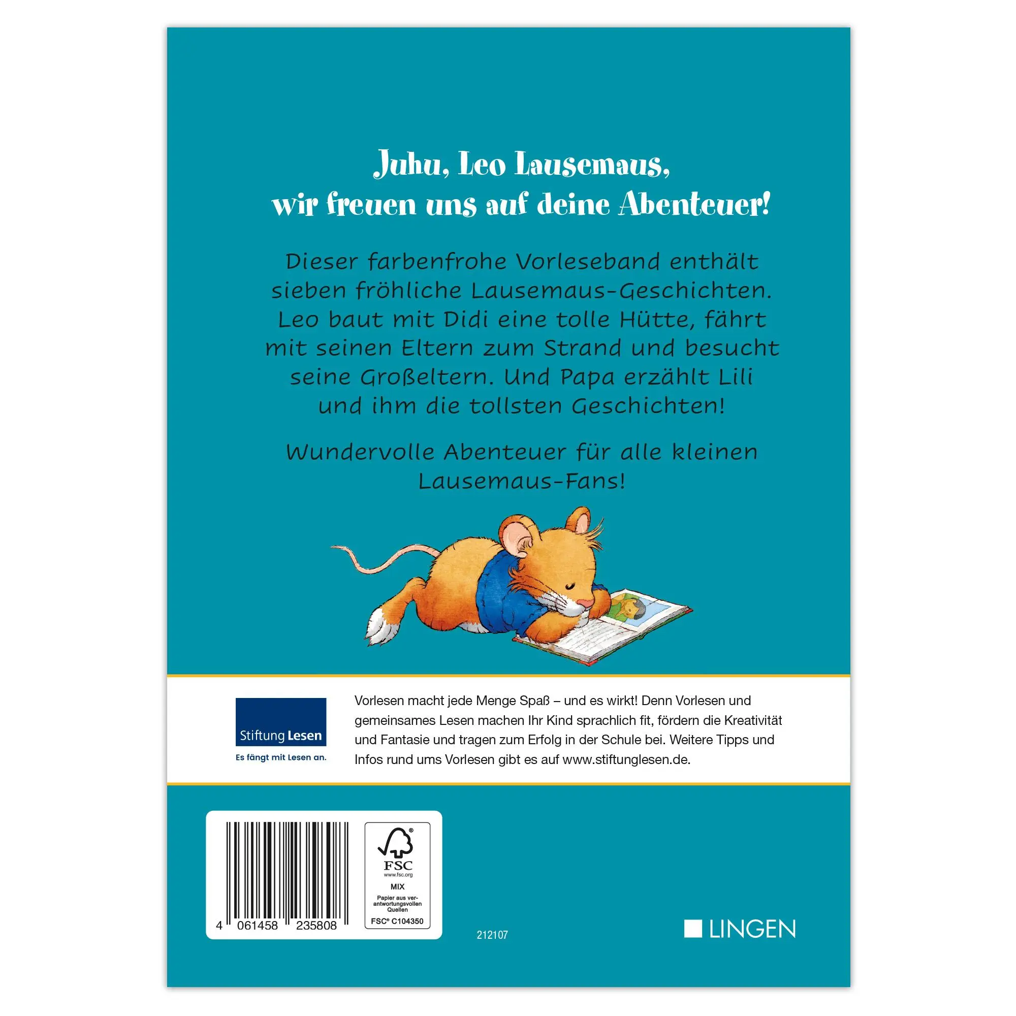 Rückseite: 9783963473555 | Leo Lausemaus - Schönste Vorlesegeschichten | Buch | 62 S. | Deutsch Rückseite: 9783963473555 | Leo Lausemaus - Schönste Vorlesegeschichten | Buch | 62 S. | Deutsch