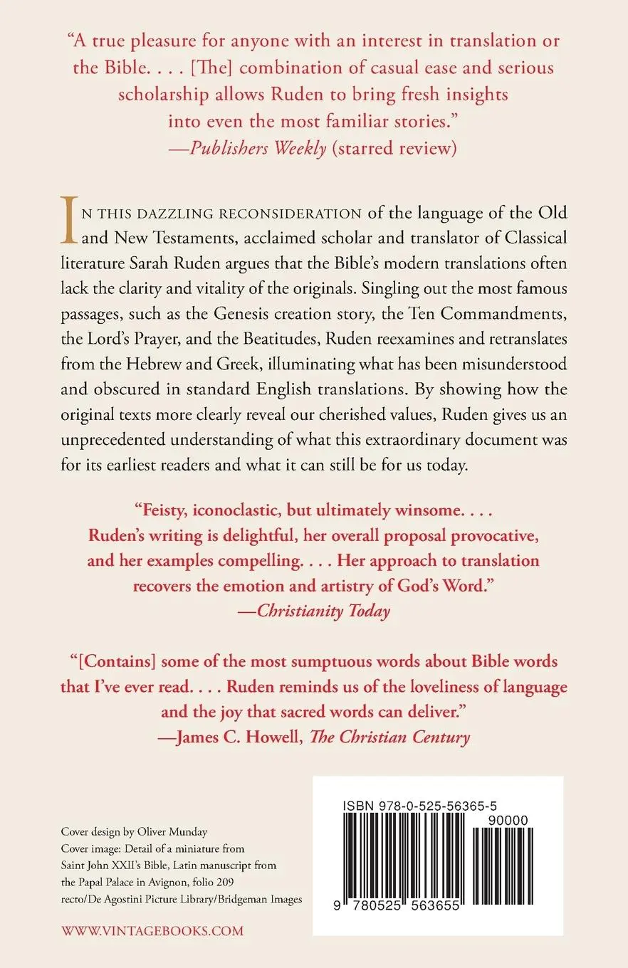 Rückseite: 9780525563655 | The Face of Water | A Translator on Beauty and Meaning in the Bible