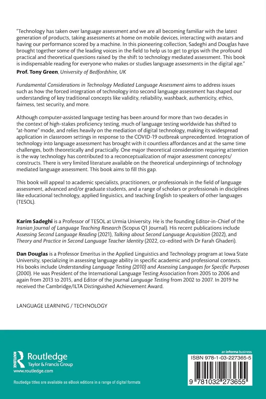 Rückseite: 9781032273655 | Fundamental Considerations in Technology Mediated Language Assessment