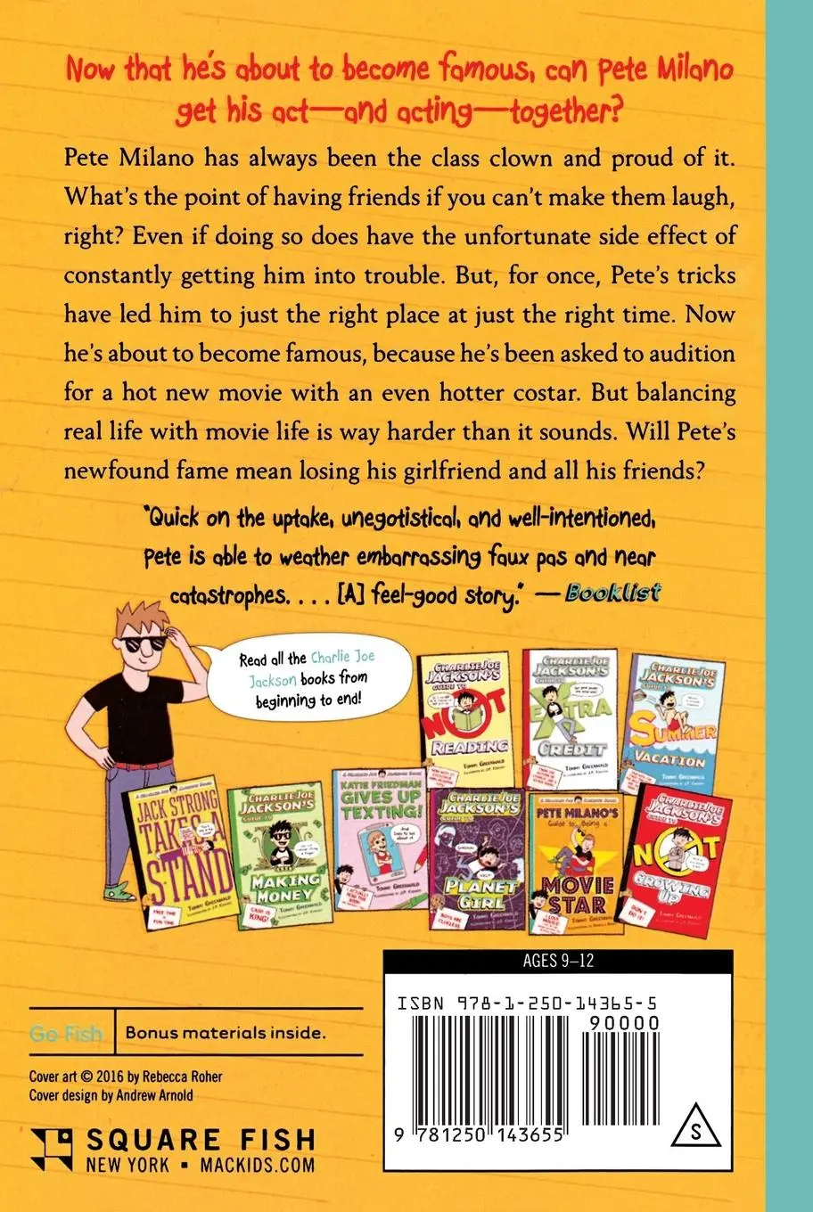 Rückseite: 9781250143655 | Pete Milano's Guide to Being a Movie Star | Tommy Greenwald | Buch