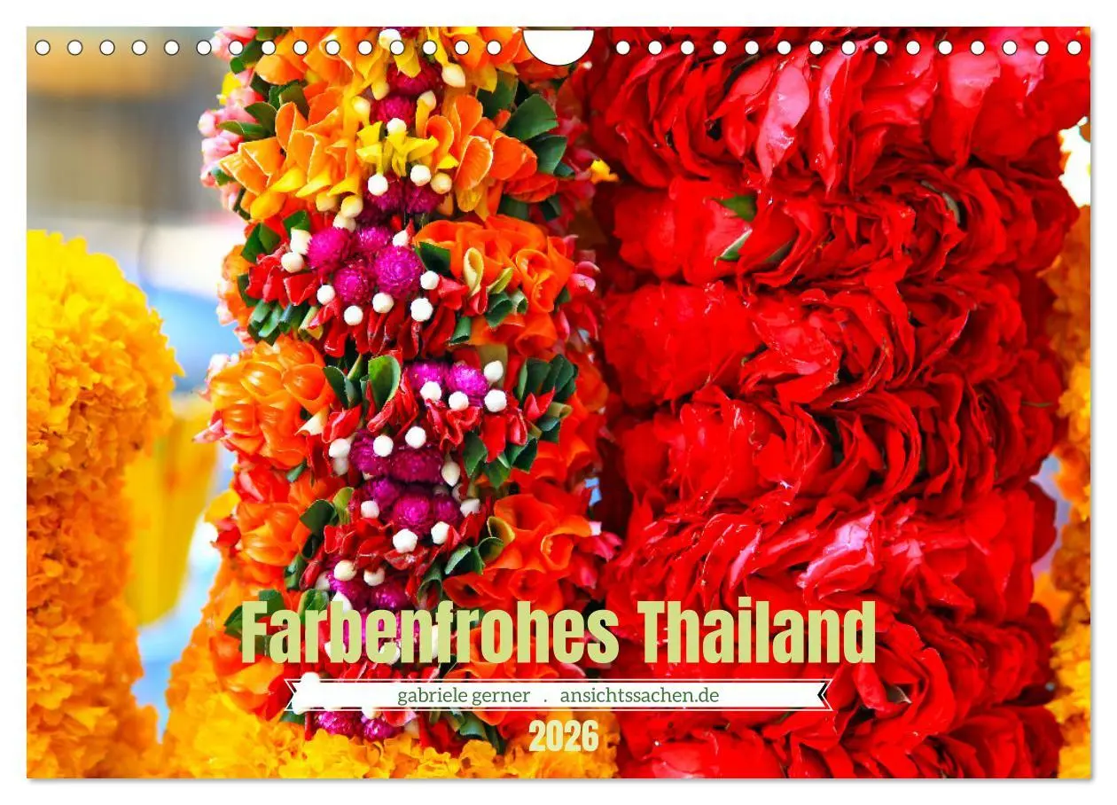 Cover: 9783457573655 | Farbenfrohes Thailand (Wandkalender 2026 DIN A4 quer), CALVENDO...