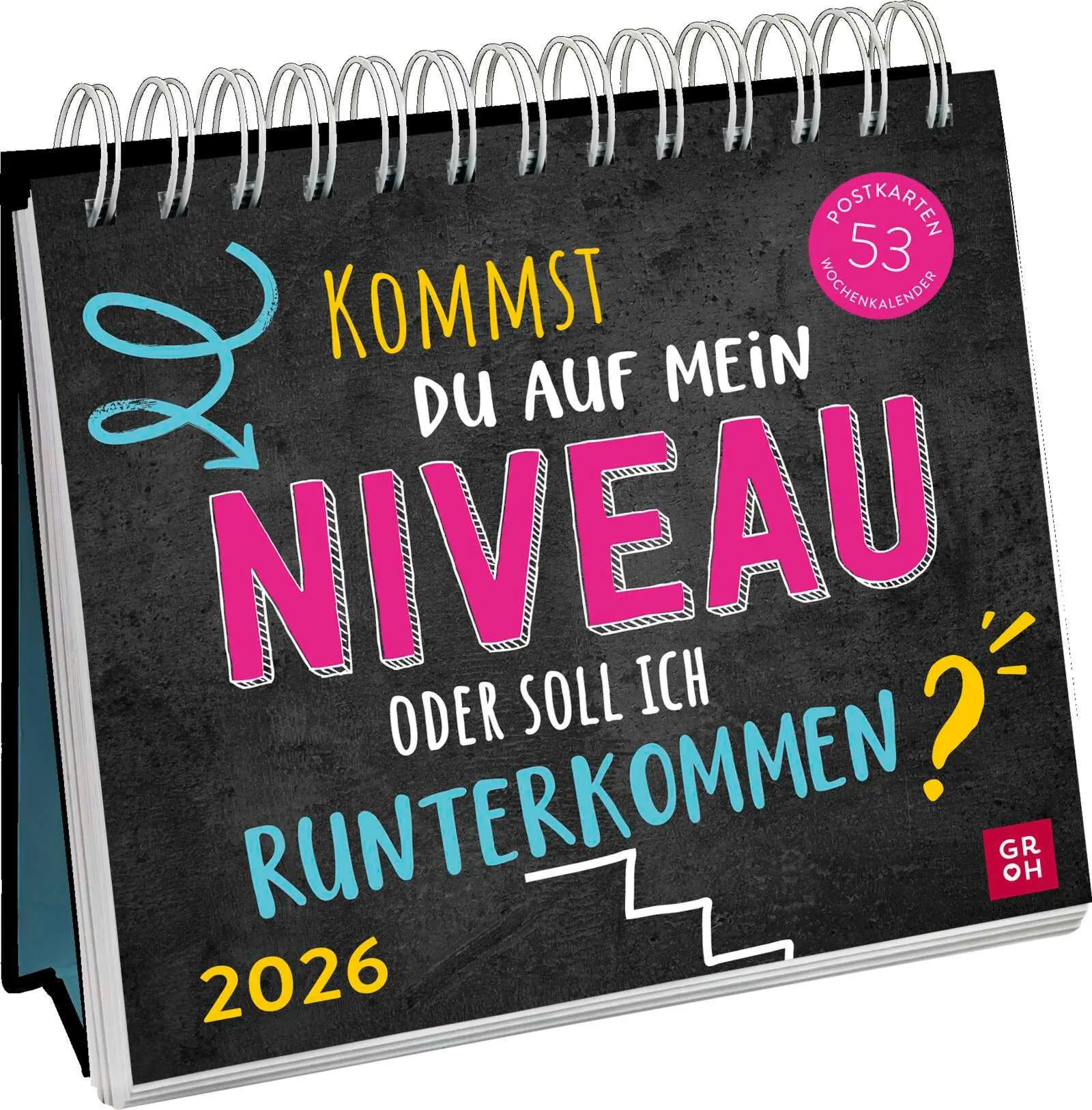Cover: 4036442013755 | Postkartenkalender 2026: Kommst du auf mein Niveau oder soll ich...