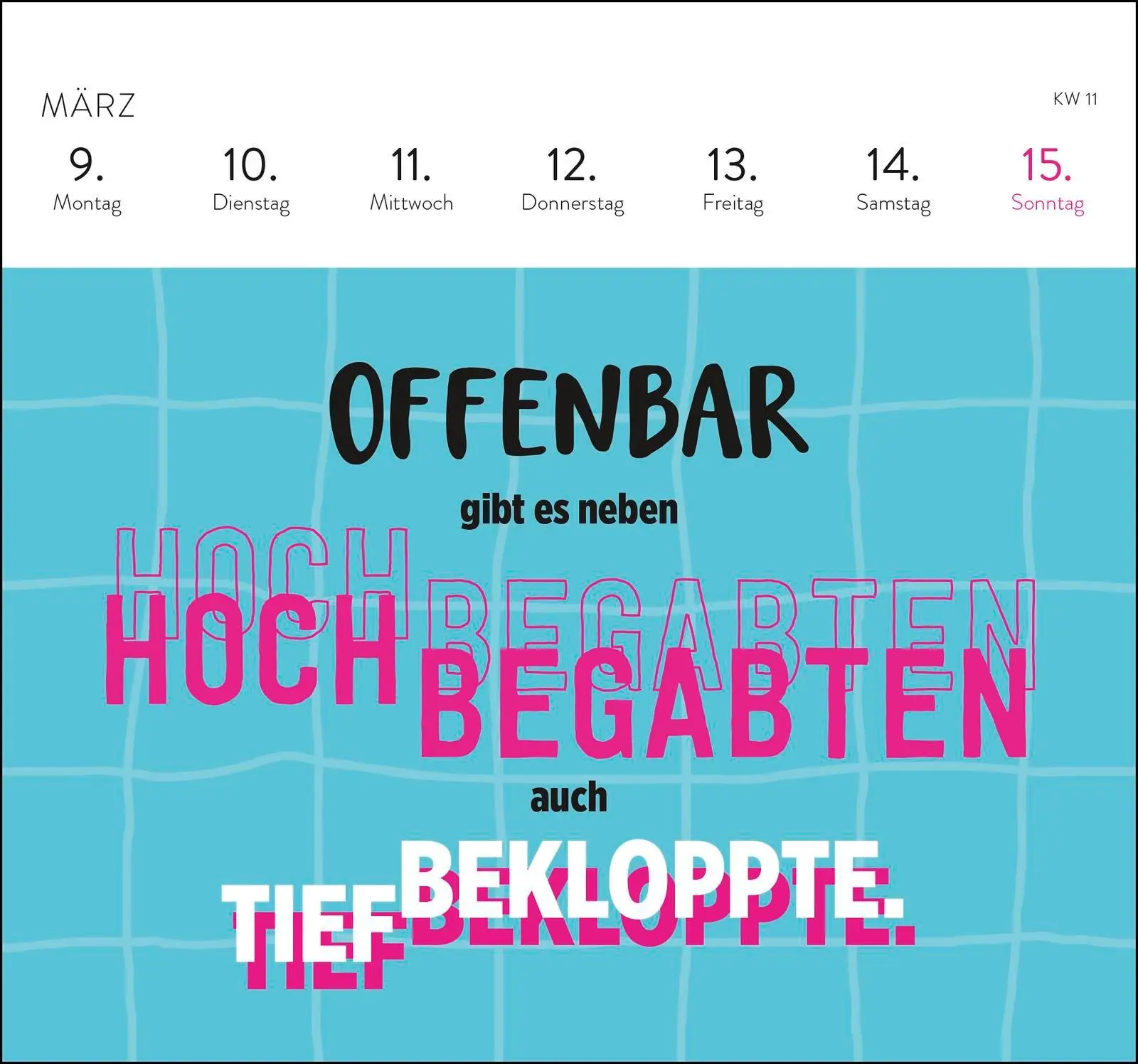 Bild: 4036442013755 | Postkartenkalender 2026: Kommst du auf mein Niveau oder soll ich...