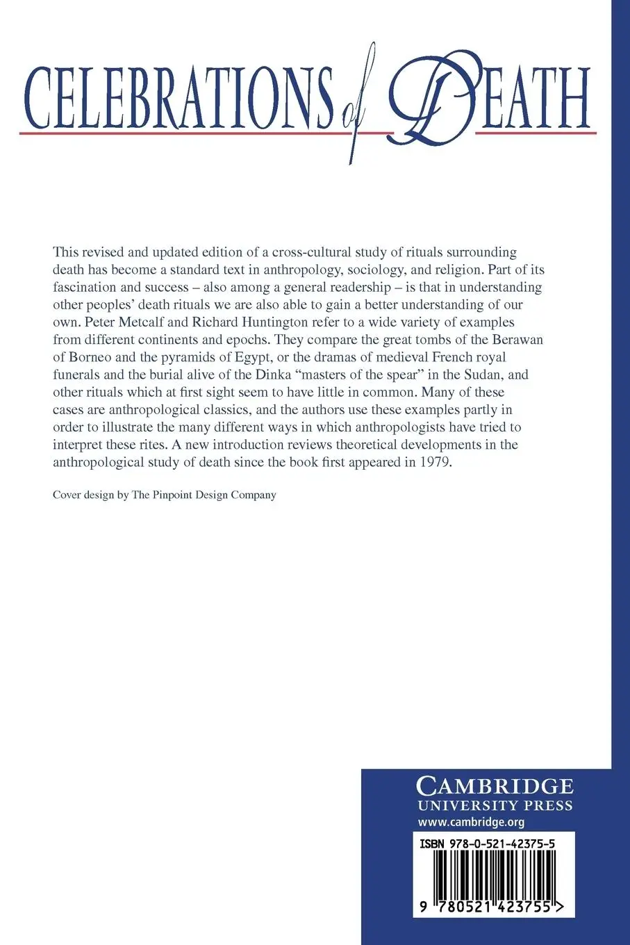 Rückseite: 9780521423755 | Celebrations of Death | The Anthropology of Mortuary Ritual | Metcalf