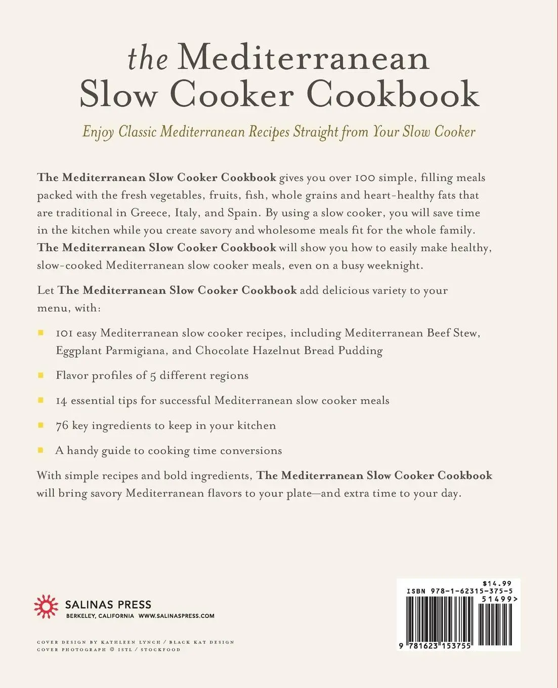 Rückseite: 9781623153755 | The Mediterranean Slow Cooker Cookbook | Salinas Press | Taschenbuch