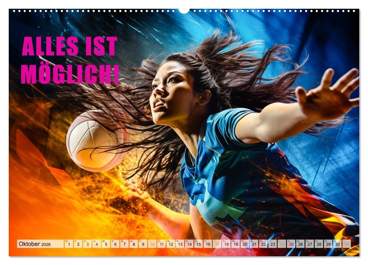 Bild: 9783457493755 | Volleyball und Motivation (Wandkalender 2026 DIN A2 quer), CALVENDO...