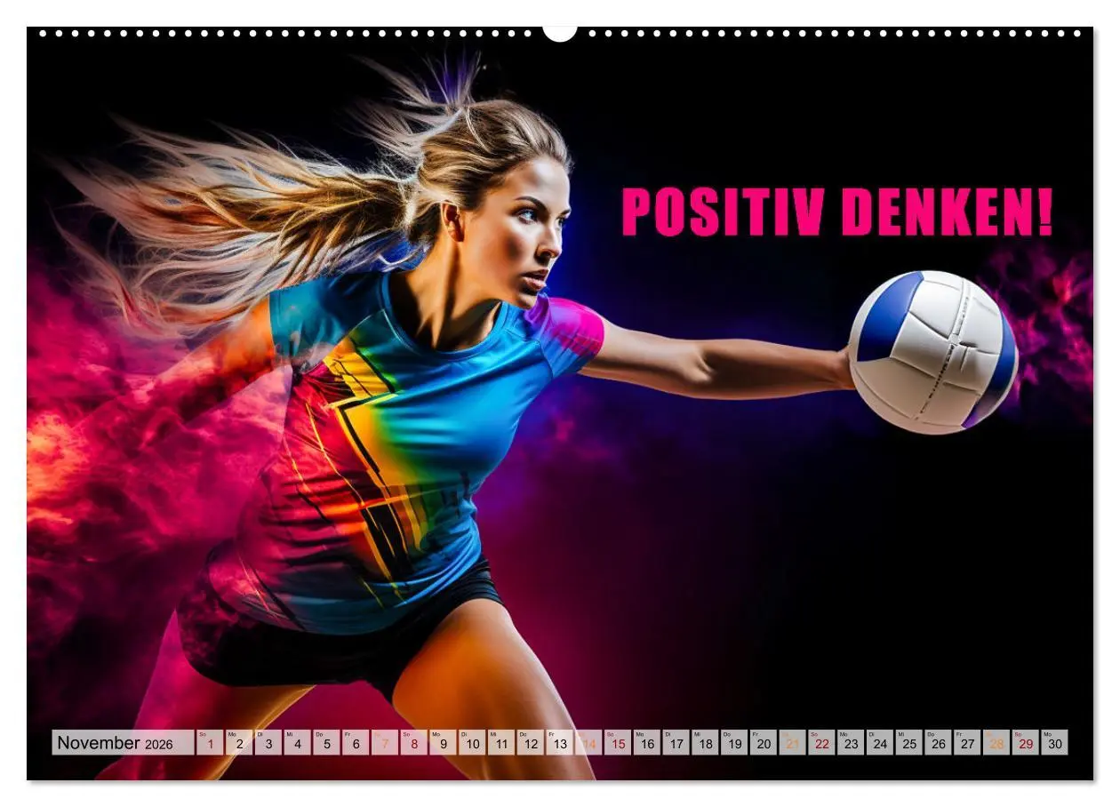 Bild: 9783457493755 | Volleyball und Motivation (Wandkalender 2026 DIN A2 quer), CALVENDO...